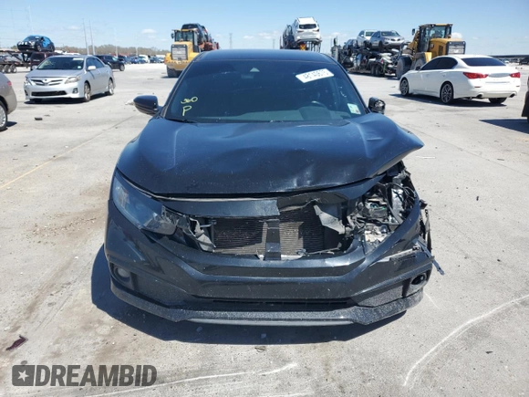 2020 Honda Civic Sedan Sport with VIN 2HGFC2F81LH600750, listed as a Copart auction lot 48140675 with 91,600 mi miles and Salvage Title. Bid and sale history available at carsss.com. Image 5.