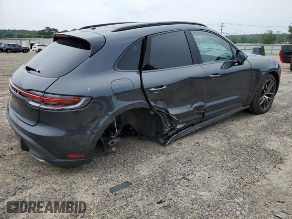 2024 Porsche Macan with VIN WP1AA2A54RLB14018, listed as a Copart auction lot 57595635 with 19,722 mi miles and Salvage title. Bid and sale history available at DreamBid. Image 3.