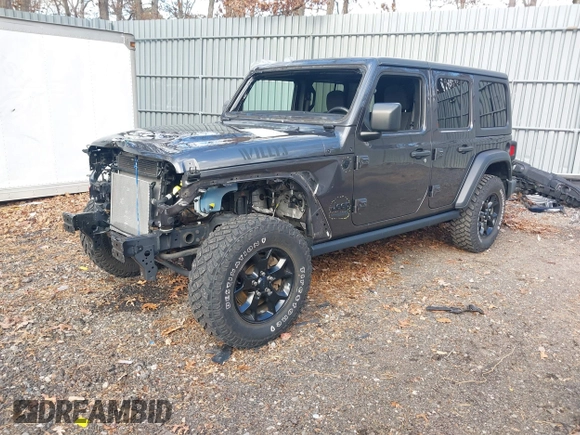 2021 Jeep Wrangler Unlimited Sport S with VIN 1C4HJXDN4MW518307, listed as a IAAI auction lot 41222996 with 39,499 mi miles and . Bid and sale history available at DreamBid. Image 17.