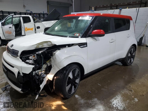 2017 Kia Soul + with VIN KNDJP3A53H7440714, listed as a Copart auction lot 46819825 with 60,914 mi miles and Salvage Title. Bid and sale history available at carsss.com. Image 1.