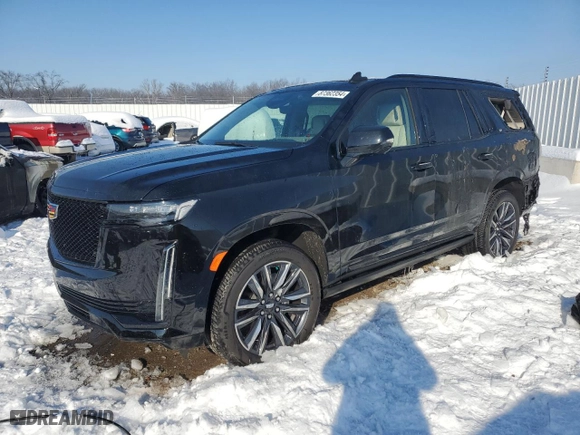 2023 Cadillac Escalade 4WD Sport Platinum with VIN 1GYS4GKL0PR181999, listed as a Copart auction lot 87362354 with 7,193 mi miles and Salvage Title. Bid and sale history available at carsss.com. Image 1.