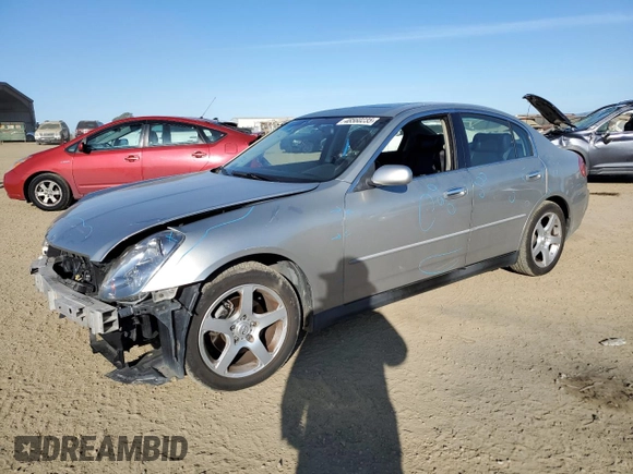 2003 Infiniti G35 w/Leather with VIN JNKCV51E33M325338, listed as a Copart auction lot 48560235 with 150,025 mi miles and Salvage Title. Bid and sale history available at carsss.com. Image 1.