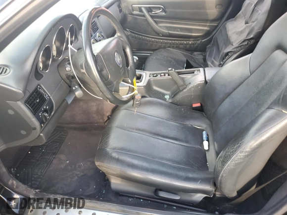 1999 Mercedes-Benz SLK-Class with VIN WDBKK47F1XF124854, listed as a Copart auction lot 73160604 with 55,730 mi miles and Salvage Title. Bid and sale history available at carsss.com. Image 7.