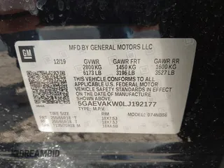 2020 Buick Enclave Essence with VIN 5GAEVAKW0LJ192177, listed as a IAAI auction lot 42126623 with 72,450 mi miles. Bid and sale history available at carsss.com. Image 9.