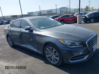 2018 Genesis G80 3.8L with VIN KMHGN4JE8JU257690, listed as a IAAI auction lot 42539996 with 50,619 mi miles and . Bid and sale history available at DreamBid. Image 14.