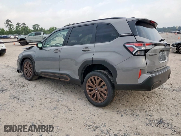 2025 Subaru Forester Special Sports with VIN JF2SLDHCXSH551077, listed as a Copart auction lot 55335325 with 9 mi miles and Salvage title. Bid and sale history available at DreamBid. Image 2.