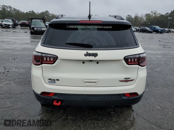 2019 Jeep Compass Trailhawk with VIN 3C4NJDDB0KT671213, listed as a Copart auction lot 49506685 with 77,985 mi miles and Salvage Title. Bid and sale history available at carsss.com. Image 6.