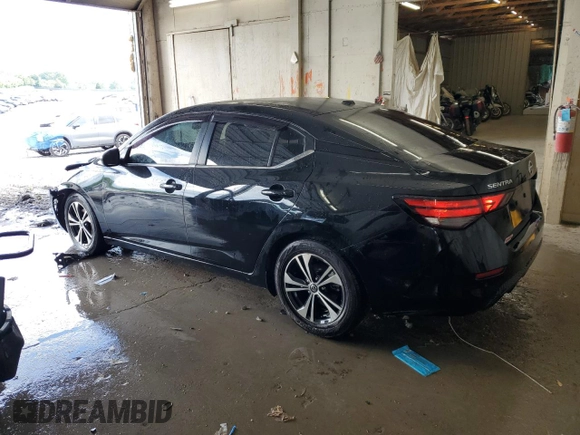 2021 Nissan Sentra SV with VIN 3N1AB8CV4MY255060, listed as a Copart auction lot 56743025 with 77,570 mi miles and Salvage title. Bid and sale history available at DreamBid. Image 2.
