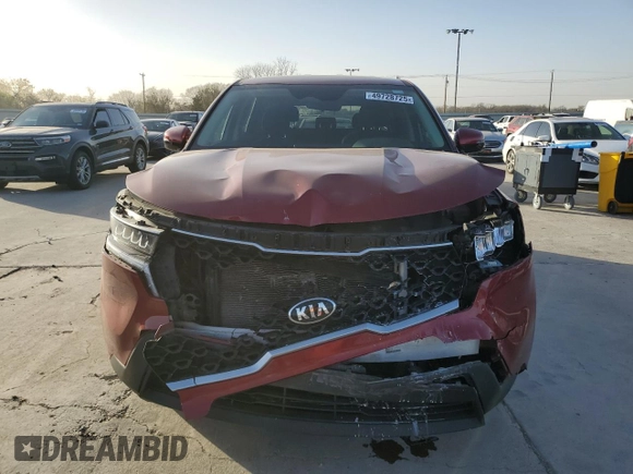 2021 Kia Sorento LX with VIN 5XYRG4LC8MG070183, listed as a Copart auction lot 49728725 with 49,316 mi miles and Salvage Title. Bid and sale history available at carsss.com. Image 5.