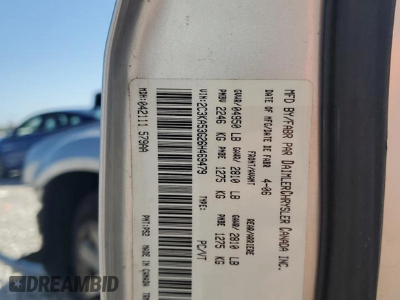2006 Chrysler 300 z VIN 2C3KA53G26H469479, wystawiony jako Copart lot #57260885 z przebiegiem Nie podano mil oraz Czysty tytuł • Clean title. Historia ofert i sprzedaży dostępna na DreamBid. Obrazek 12.