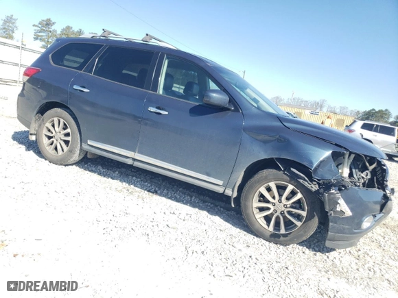 2014 Nissan Pathfinder Platinum with VIN 5N1AR2MMXEC611478, listed as a Copart auction lot 49175835 with 143,942 mi miles and Salvage Title. Bid and sale history available at carsss.com. Image 4.