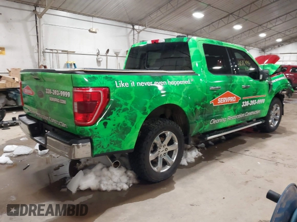 2023 Ford F-150 XL with VIN 1FTFW1ED8PFA30462, listed as a IAAI auction lot 41587146 with 64,833 mi miles. Bid and sale history available at carsss.com. Image 4.