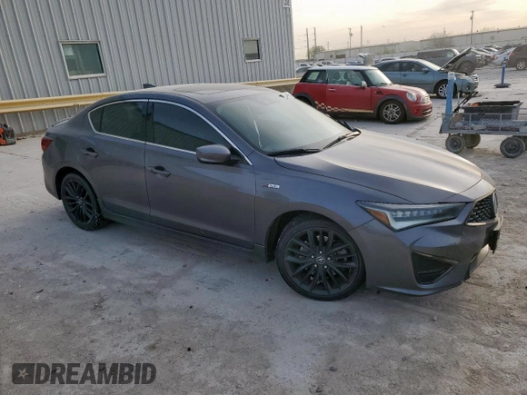 2021 Acura ILX w/Premium/A-SPEC Package with VIN 19UDE2F84MA001732, listed as a Copart auction lot 50497125 with 61,017 mi miles and Salvage Title. Bid and sale history available at carsss.com. Image 4.
