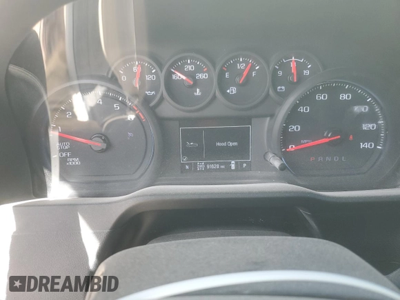 2022 Chevrolet Silverado 1500 Work Truck with VIN 1GCRDAED7NZ506649, listed as a Copart auction lot 46708605 with 91,628 mi miles and Clean Title. Bid and sale history available at DreamBid. Image 9.