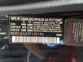 2005 Mercedes-Benz CLK 320 with VIN WDBTJ65JX5F150196, listed as a Copart auction lot 55250673 with 138,305 mi miles and Clean Title. Bid and sale history available at DreamBid. Image 12.