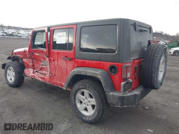 2018 Jeep Wrangler JK Unlimited Sport with VIN 1C4BJWDG0JL807344, listed as a IAAI auction lot 41440494 with 46,300 mi miles. Bid and sale history available at carsss.com. Image 3.