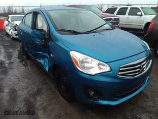 2019 Mitsubishi Mirage G4 ES with VIN ML32F3FJ4KHF00343, listed as a IAAI auction lot 41017393 with 80,855 mi miles. Bid and sale history available at carsss.com. Image 1.