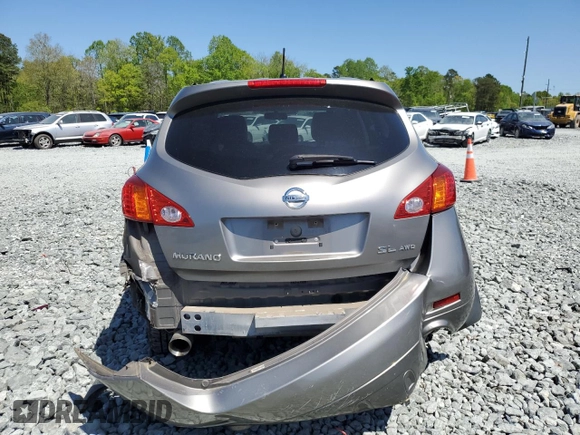 2009 Nissan Murano SL with VIN JN8AZ18W29W139280, listed as a Copart auction lot 53636955 with 142,405 mi miles and Salvage Title. Bid and sale history available at DreamBid. Image 6.