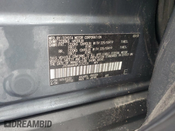 2023 Toyota Venza LE with VIN JTEAAAAHXPJ131318, listed as a Copart auction lot 49739675 with 140,744 mi miles and Salvage Title. Bid and sale history available at DreamBid. Image 15.