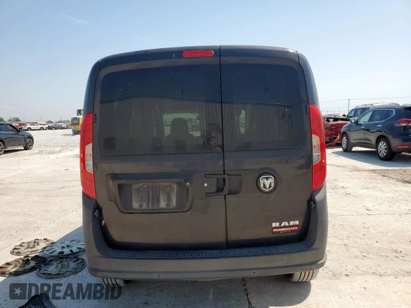 2015 Ram ProMaster City Cargo Tradesman with VIN ZFBERFAT2F6A82042, listed as a Copart auction lot 52631715 with 175,988 mi miles and Salvage title. Bid and sale history available at DreamBid. Image 6.