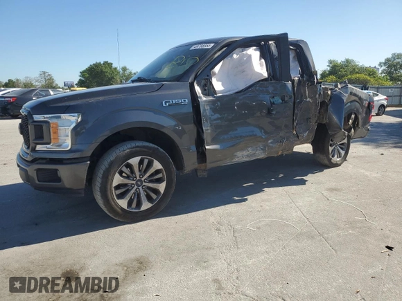 2018 Ford F-150 XL with VIN 1FTEX1CP1JKF14915, listed as a Copart auction lot 49766955 with 96,539 mi miles and Salvage Title. Bid and sale history available at carsss.com. Image 1.