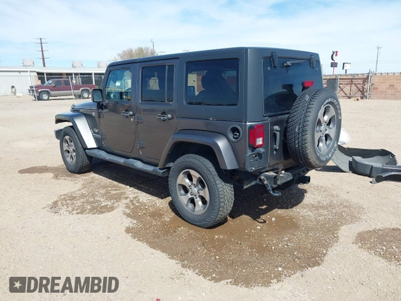 2017 Jeep Wrangler Unlimited Sahara with VIN 1C4BJWEG7HL641347, listed as a IAAI auction lot 41833356 with 84,735 mi miles. Bid and sale history available at carsss.com. Image 3.