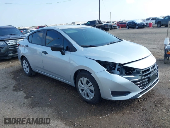 2024 Nissan Versa S with VIN 3N1CN8DV5RL884491, listed as a IAAI auction lot 41505452 with 10,519 mi miles. Bid and sale history available at carsss.com. Image 1.