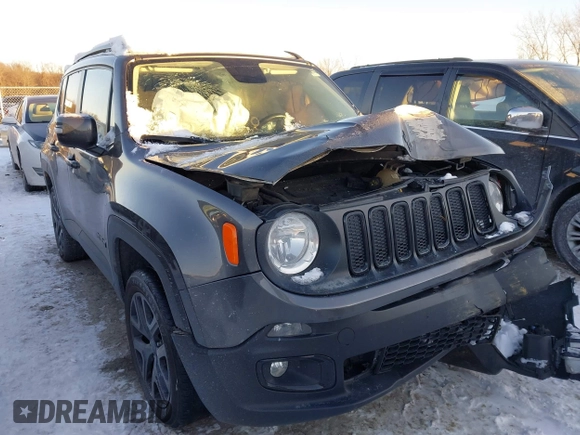 2016 Jeep Renegade Latitude with VIN ZACCJBBT6GPD80057, listed as a IAAI auction lot 41268210 with 95,618 mi miles. Bid and sale history available at carsss.com. Image 1.