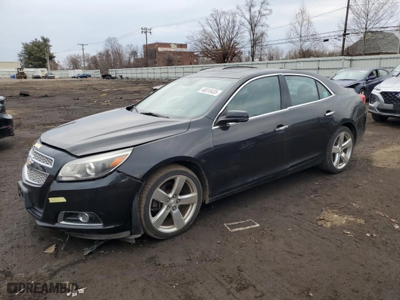 2013 Chevrolet Malibu LTZ with VIN 1G11J5SX7DF223298, listed as a Copart auction lot 46810435 with 126,125 mi miles and Salvage Title. Bid and sale history available at carsss.com. Image 1.