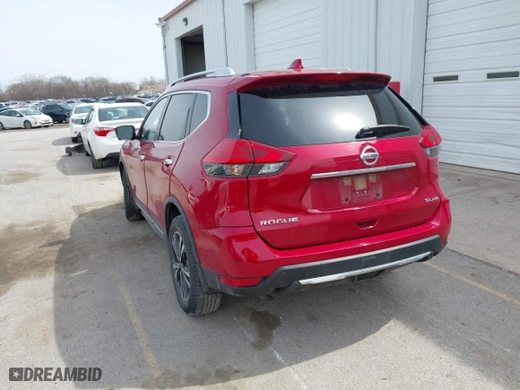 2017 Nissan Rogue SL with VIN JN8AT2MV5HW263238, listed as a IAAI auction lot 41931806 with 46,008 mi miles. Bid and sale history available at carsss.com. Image 3.