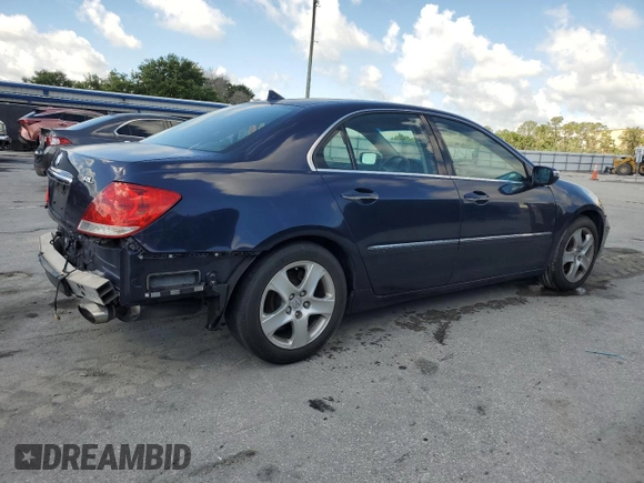 2005 Acura RL z VIN JH4KB165X5C004380, wystawiony jako Copart lot #54139035 z przebiegiem 144 934 mil mil oraz Szkoda całkowita • Salvage title. Historia ofert i sprzedaży dostępna na DreamBid. Obrazek 3.