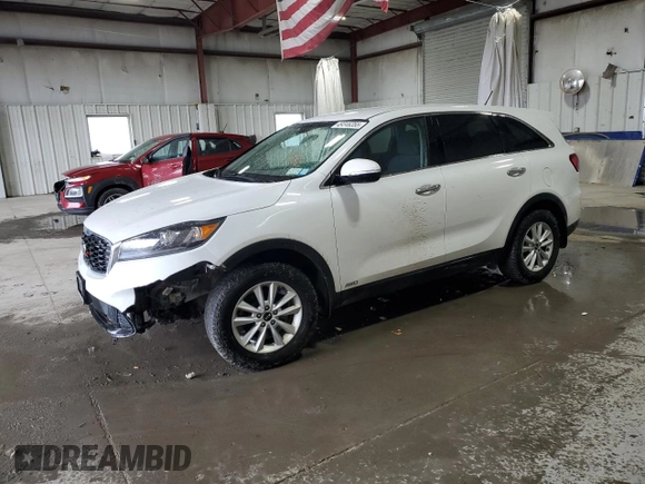 2019 Kia Sorento LX with VIN 5XYPGDA35KG461864, listed as a Copart auction lot 49346355 with 80,963 mi miles and Salvage Title. Bid and sale history available at DreamBid. Image 1.