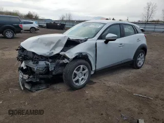 2019 Mazda CX-3 Sport with VIN JM1DKDB70K0443216, listed as a Copart auction lot 53196625 with 76,357 mi miles and Salvage Title. Bid and sale history available at carsss.com. Image 1.