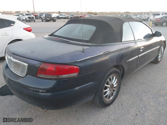 2001 Chrysler Sebring Limited with VIN 1C3EL65U31N672381, listed as a IAAI auction lot 41114181 with 180,949 mi miles. Bid and sale history available at carsss.com. Image 4.