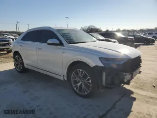 2021 Audi Q8 Prestige with VIN WA1FVAF17MD006212, listed as a Copart auction lot 46229225 with 57,061 mi miles and Salvage Title. Bid and sale history available at carsss.com. Image 4.