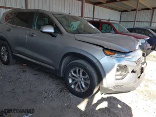 2020 Hyundai Santa Fe SE with VIN 5NMS2CAD1LH229586, listed as a IAAI auction lot 41392077 with 100,228 mi miles. Bid and sale history available at carsss.com. Image 1.