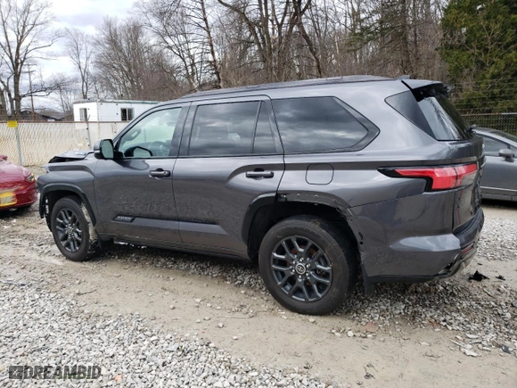 2023 Toyota Sequoia SR5 with VIN 7SVAAABA0PX005655, listed as a Copart auction lot 48110165 with 27,290 mi miles and Salvage Title. Bid and sale history available at carsss.com. Image 2.