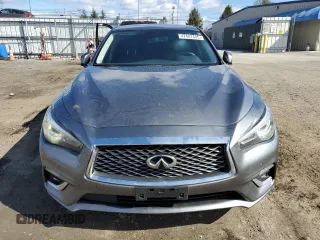 2021 Infiniti Q50 Luxe with VIN JN1EV7BR9MM750400, listed as a Copart auction lot 47427445 with 49,273 mi miles and Salvage Title. Bid and sale history available at carsss.com. Image 5.