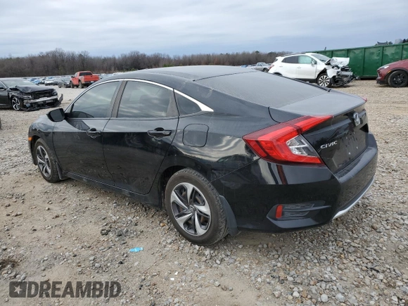 2020 Honda Civic LX with VIN 19XFC2F68LE004429, listed as a Copart auction lot 87172554 with 75,513 mi miles and Salvage Title. Bid and sale history available at DreamBid. Image 2.