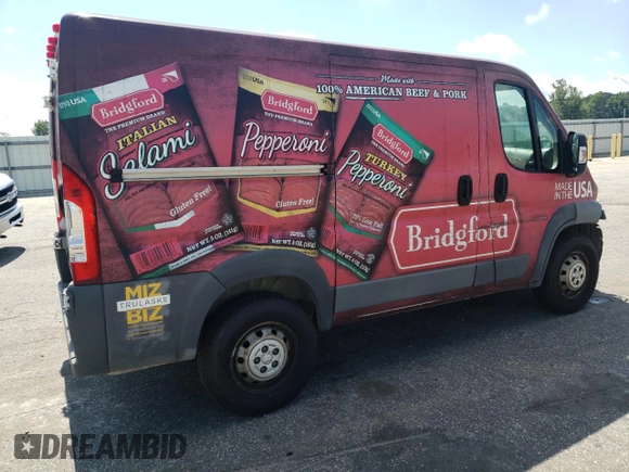 2016 Ram ProMaster Cargo with VIN 3C6TRVNG0GE127183, listed as a Copart auction lot 62960244 with 240,392 mi miles and Salvage Title. Bid and sale history available at DreamBid. Image 3.