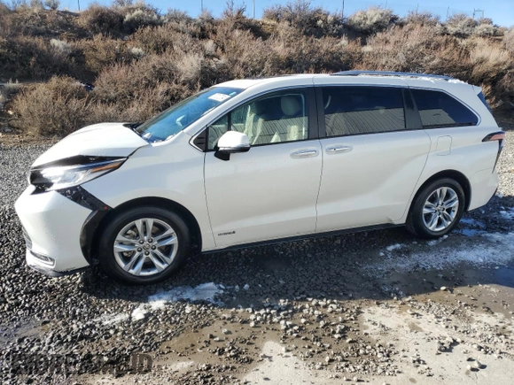 2021 Toyota Sienna Limited with VIN 5TDZSKFC5MS005700, listed as a Copart auction lot 87312734 with 46,623 mi miles and Salvage Title. Bid and sale history available at DreamBid. Image 1.