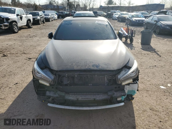 2020 Infiniti Q50 Red Sport 400 with VIN JN1FV7AR9LM660491, listed as a Copart auction lot 48175725 with 39,540 mi miles and Salvage Title. Bid and sale history available at carsss.com. Image 5.
