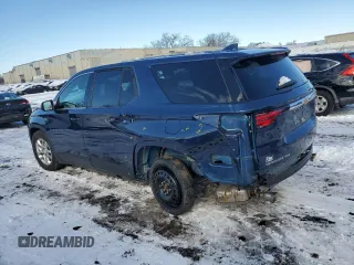 2023 Chevrolet Traverse LS with VIN 1GNEVFKW0PJ121876, listed as a Copart auction lot 43731515 with 24,673 mi miles and Salvage Title. Bid and sale history available at carsss.com. Image 2.