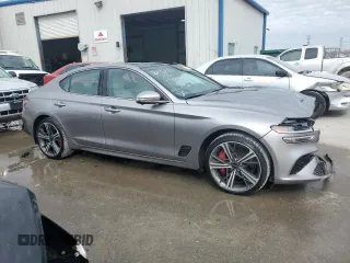 2024 Genesis G70 Sport Advanced with VIN KMTG54SE8RU138988, listed as a Copart auction lot 42835125 with 6,200 mi miles and Salvage Title. Bid and sale history available at DreamBid. Image 4.