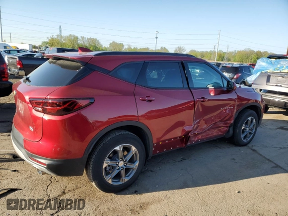2024 Chevrolet Blazer LT with VIN 3GNKBCR4XRS162502, listed as a Copart auction lot 56334165 with 5,328 mi miles and Clean title. Bid and sale history available at DreamBid. Image 3.