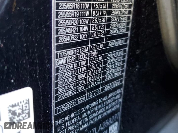 2020 Land Rover Range Rover Velar S with VIN SALYB2EX7LA258277, listed as a Copart auction lot 63326405 with 111,738 mi miles and Salvage title. Bid and sale history available at DreamBid. Image 13.