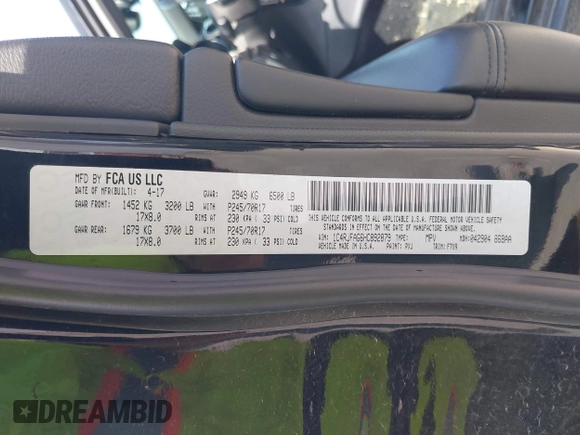2017 Jeep Grand Cherokee Altitude z VIN 1C4RJFAG6HC892879, wystawiony jako IAAI lot #42080059 z przebiegiem 149 334 mil mil oraz . Historia ofert i sprzedaży dostępna na DreamBid. Obrazek 9.