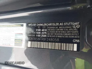 2008 Mercedes-Benz CLK 350 z VIN WDBTK56F98F248058, wystawiony jako IAAI lot #42477891 z przebiegiem 134 019 mil mil oraz . Historia ofert i sprzedaży dostępna na DreamBid. Obrazek 9.