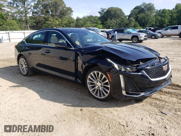 2021 Cadillac CT5 Premium Luxury with VIN 1G6DT5RW2M0111624, listed as a Copart auction lot 60633765 with 13,268 mi miles and Salvage title. Bid and sale history available at DreamBid. Image 4.