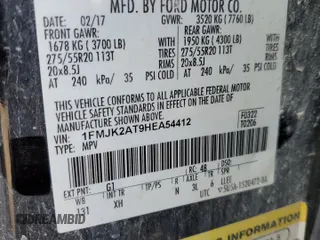 2017 Ford Expedition EL Limited with VIN 1FMJK2AT9HEA54412, listed as a Copart auction lot 74879204 with 245,863 mi miles and Clean Title. Bid and sale history available at carsss.com. Image 13.